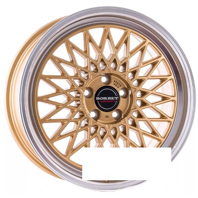 Borbet B R17 W7 PCD4x100 ET38 DIA64.1 gold rim polished