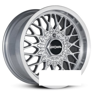 Ronal LS R15 W7.5 PCD4x100 ET25 DIA57.1 silver front diamond cut