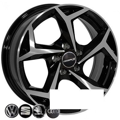 Replica Volkswagen (BK5340) R15 W6 PCD5x108 ET37 DIA65.1 BP